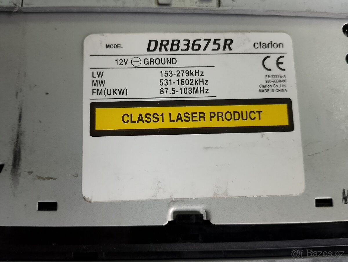 Rádio do auta Clarion drb3675r. Plně funkční. - 2
