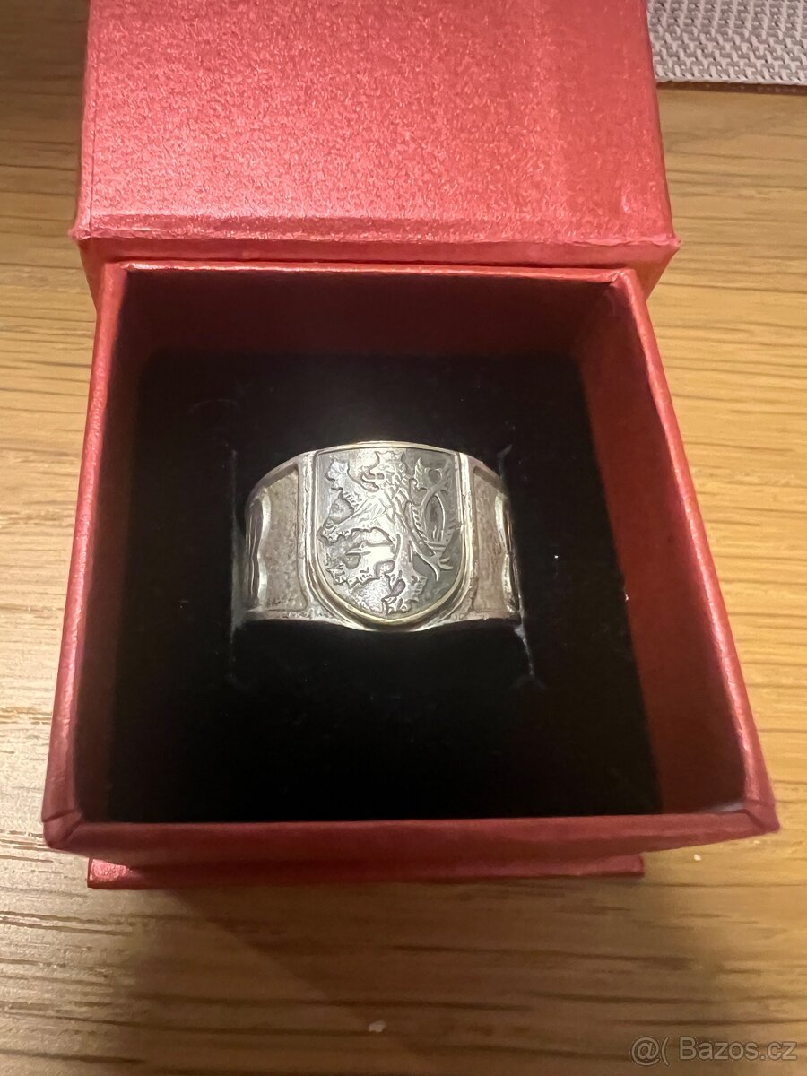Prsten AZ AČR stříbrný vel. 69 - 2