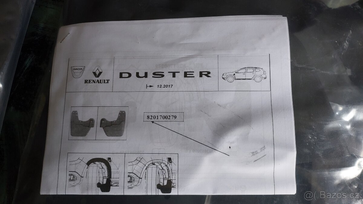 Prodám zástěrky kol Dacia Duster 12/2017 a více - 2