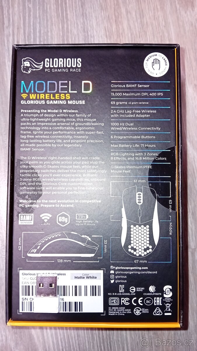 Herní bezdrátová myš Glorious Model D - 2