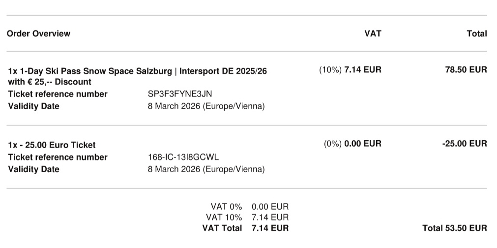 Skipas Rakousko - sleva 25€ - 2
