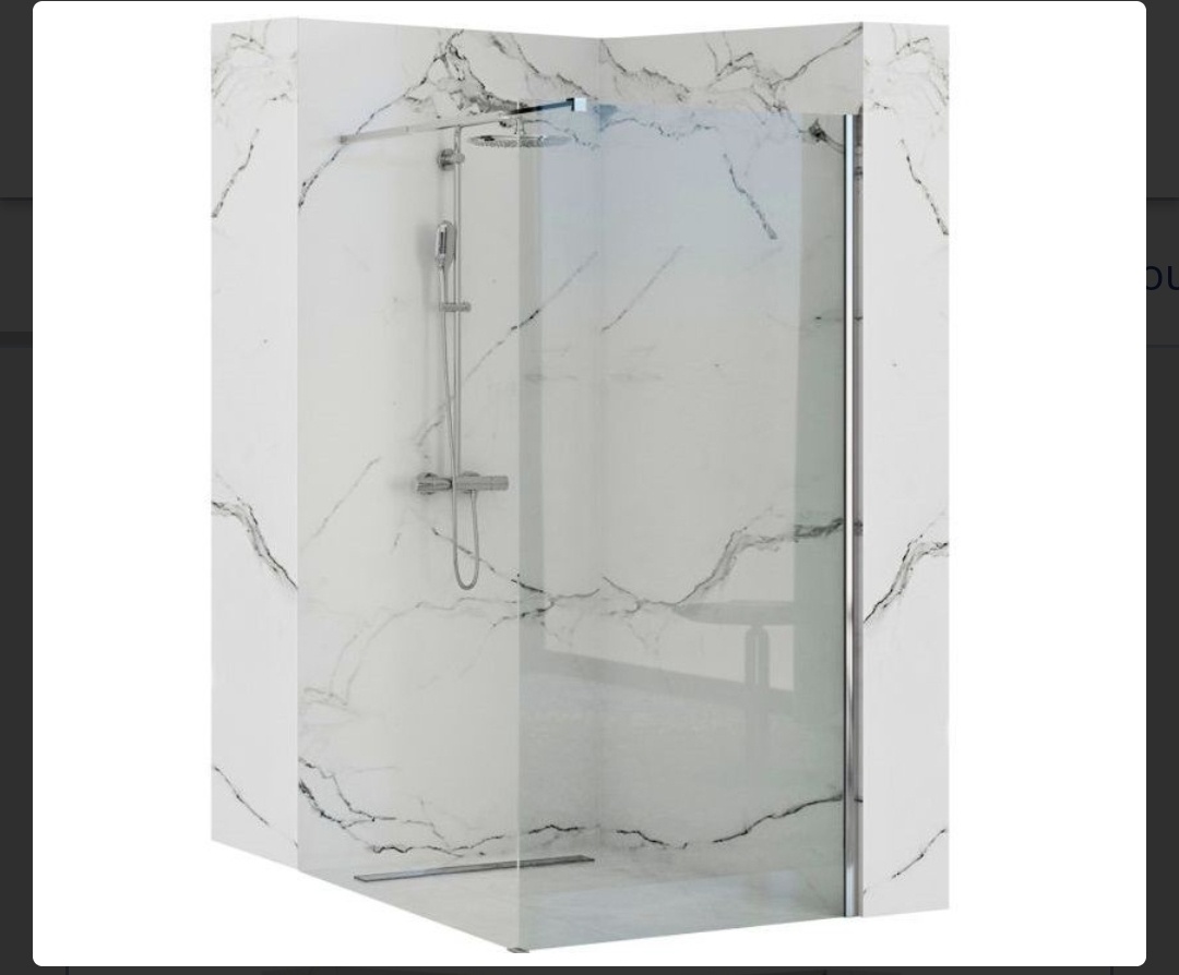 Koupelnová skleněná zástěna Rea 1950x90 - 2