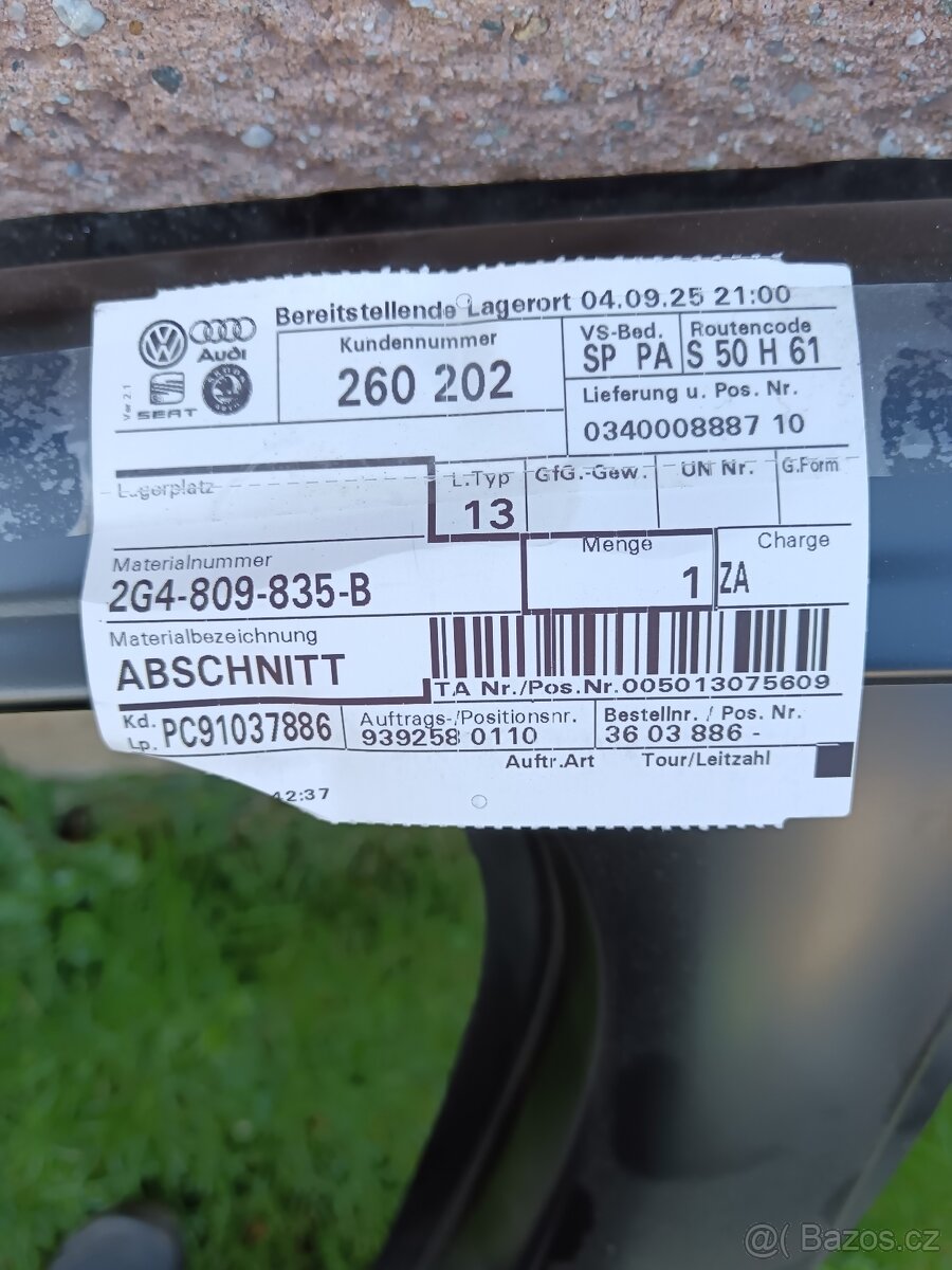 VW polo 2G od 2017 levá bočnice - 2