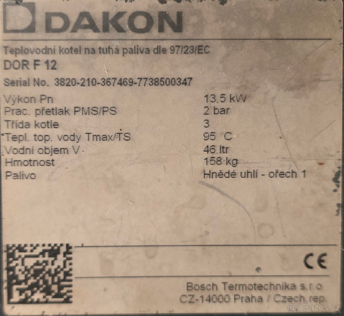Prodám kotel Dakon - 2