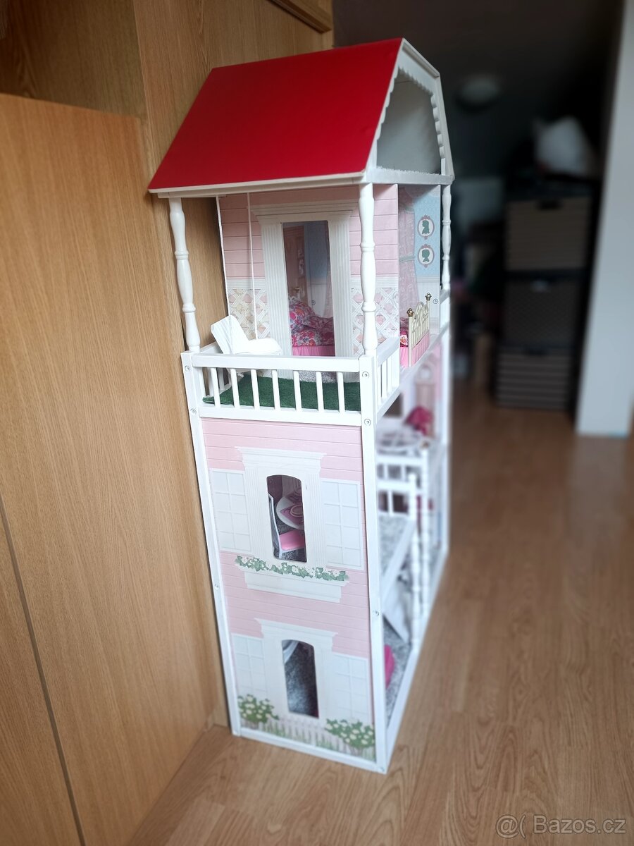Dřevěný domeček pro panenky Barbie - 2