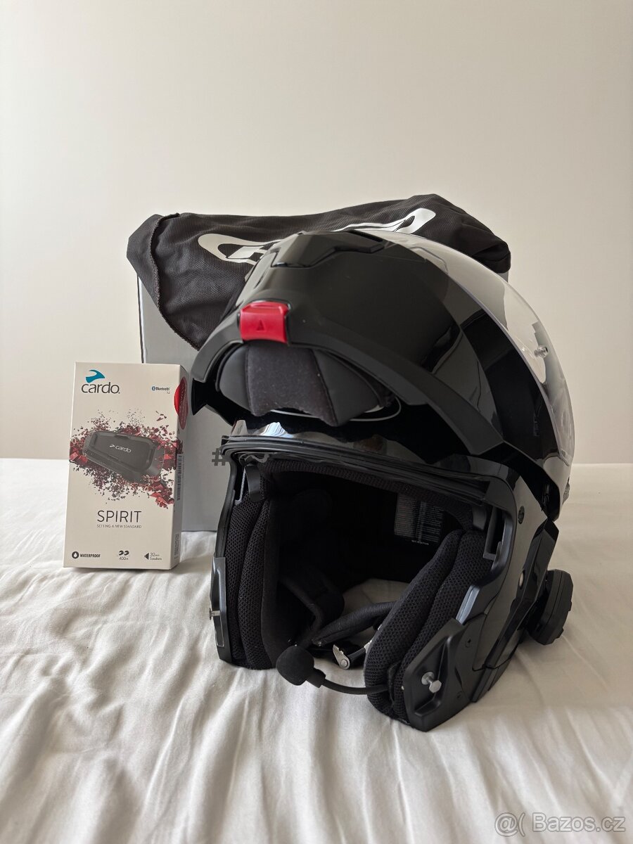 Výklopná přilba HJC C91 Black (Velikost L 59-60) + Cardo Spi - 2