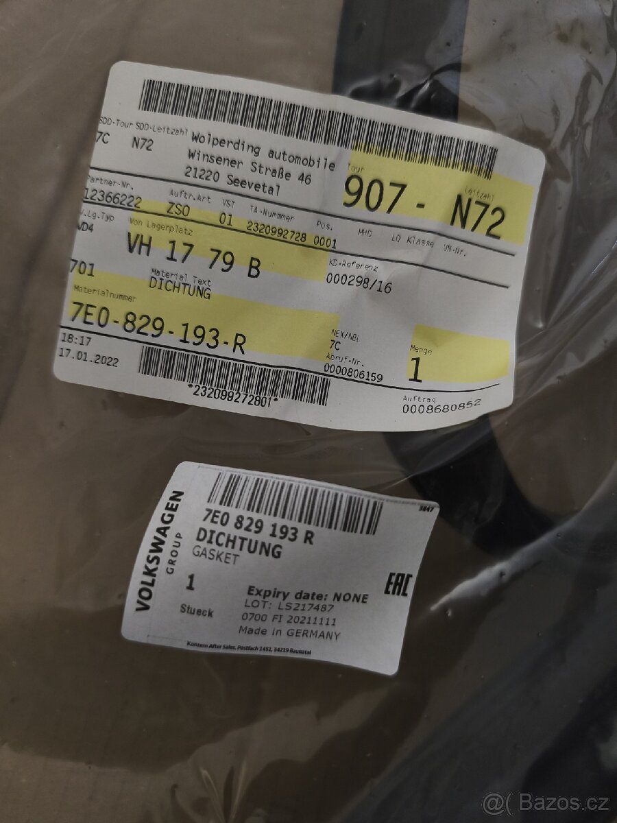Těsnění zadních dveří VW Transporter - 2