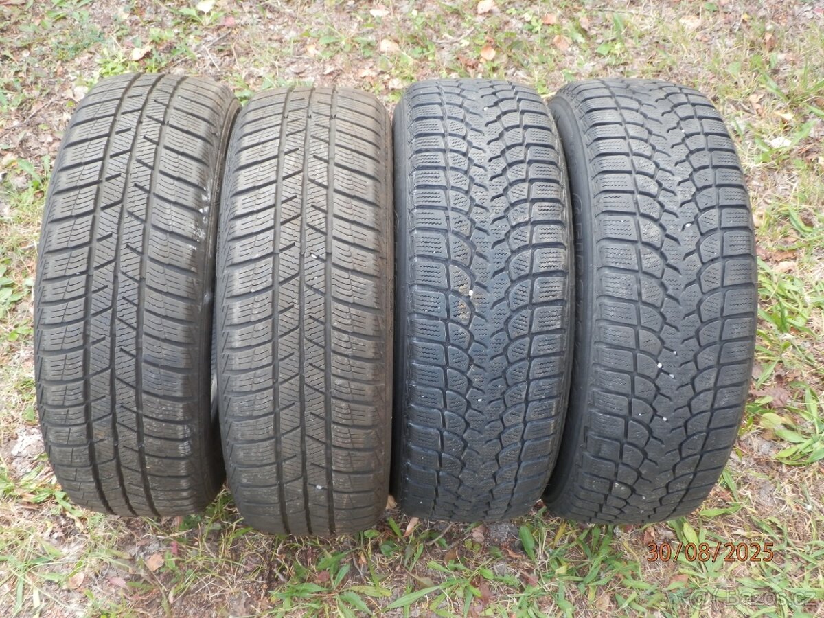4xZimní gumy 2xBARUM 2xFIRSTSTOP 185/60 R14 4x7MM - 2