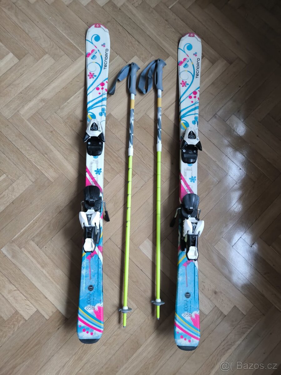Dětské lyže + hůlky - 2