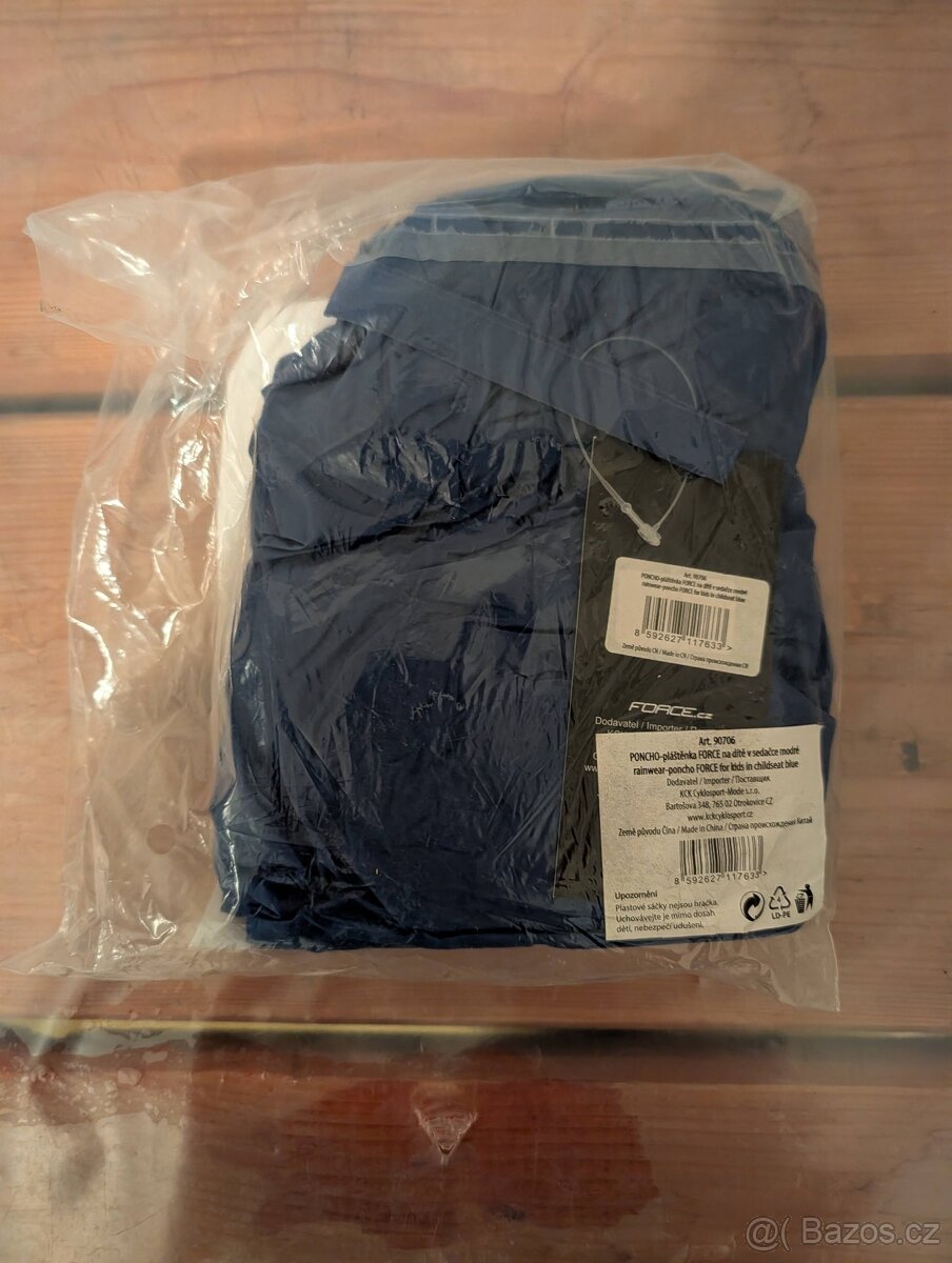Pláštěnka Force PONCHO - pro dítě v sedačce - modrá - 2
