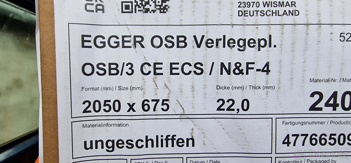 OSB desky 22mm 2050x675 PD - 2