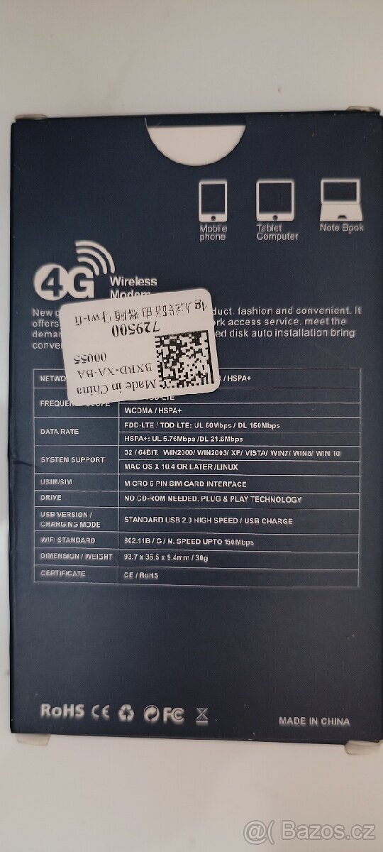 Prodám USB LTE 4G modem na SIM s Wi-Fi HotSpot - 2