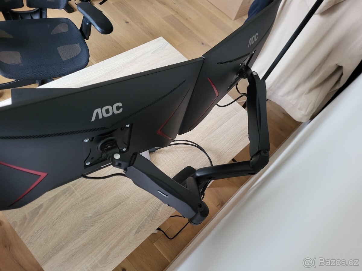2x AOC 24G2U/BK + stojan AlzaErgo - 2