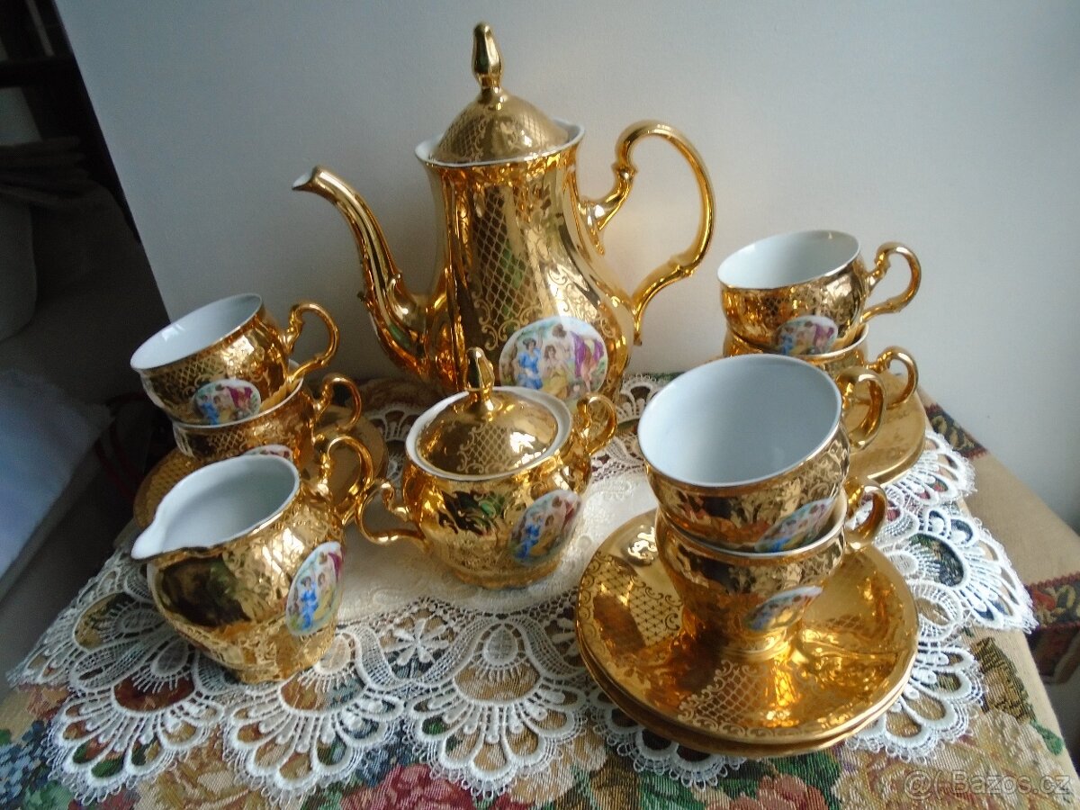 Kávová čajová souprava - likvidace. - 2