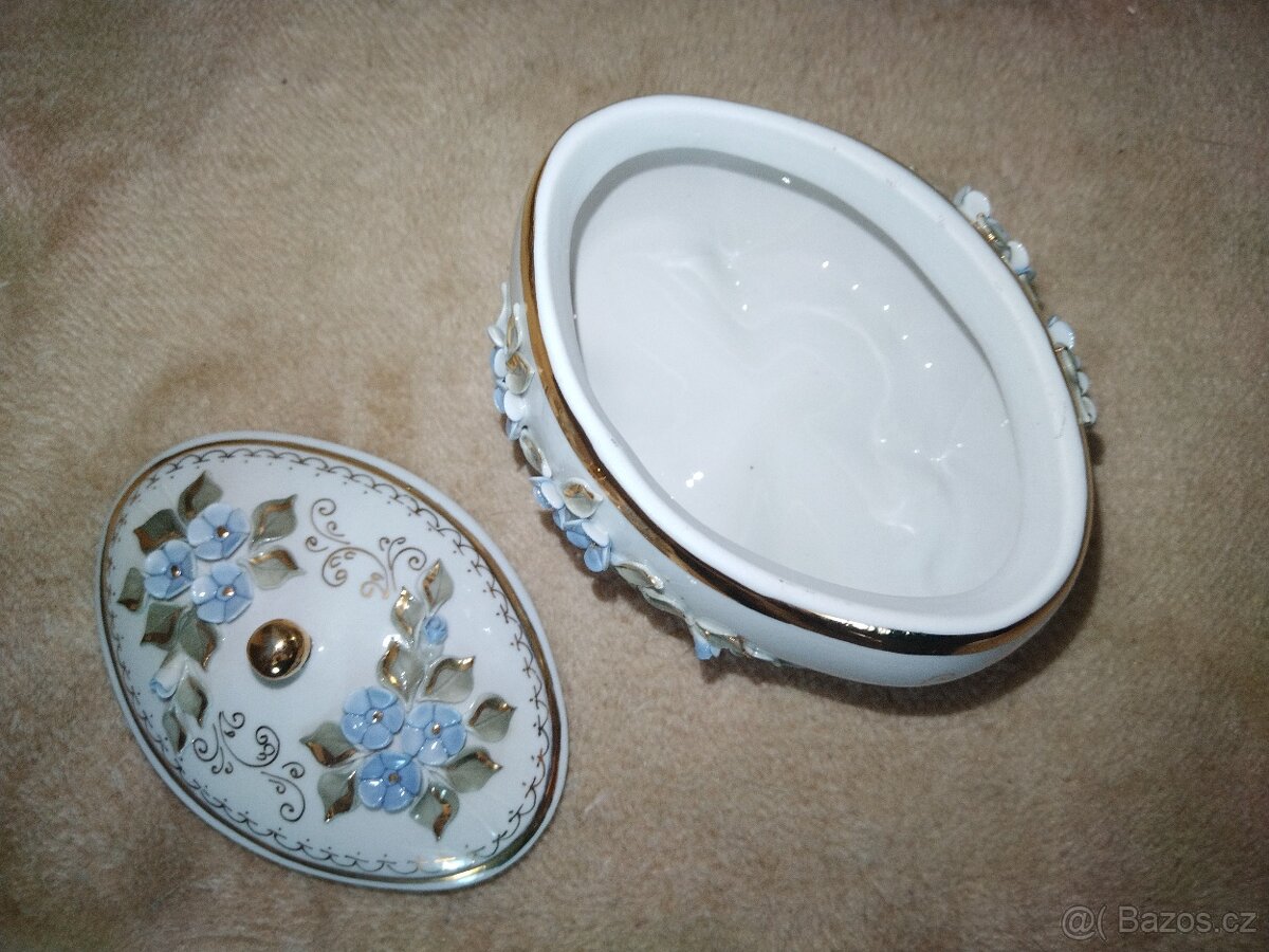 Retro porcelánová dóza/cukřenka/šperkovnice USSR - 2