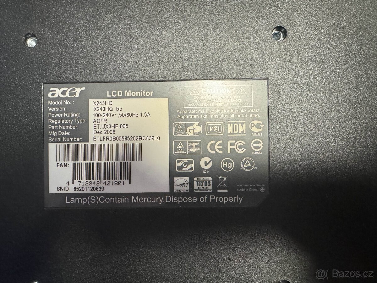 LCD monitory Acer/HP - 2