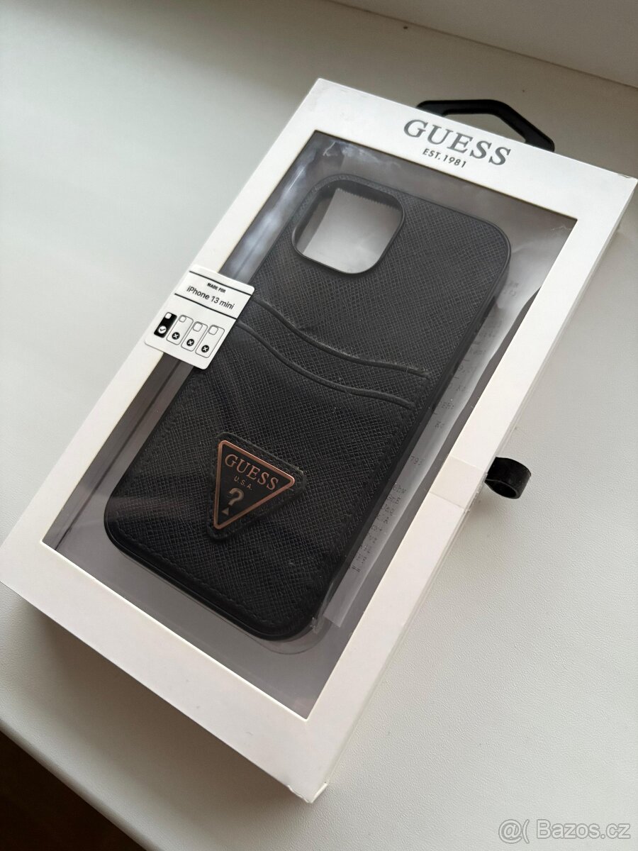 iPhone 13 Mini - černý kryt GUESS (+ zdarma průhledný Fixed) - 2