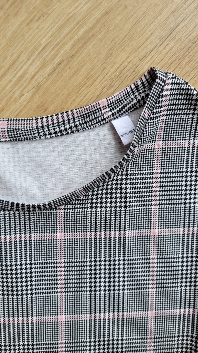 Úplně nové šaty kostkované - vel. 158-164, značka: C&A - 2