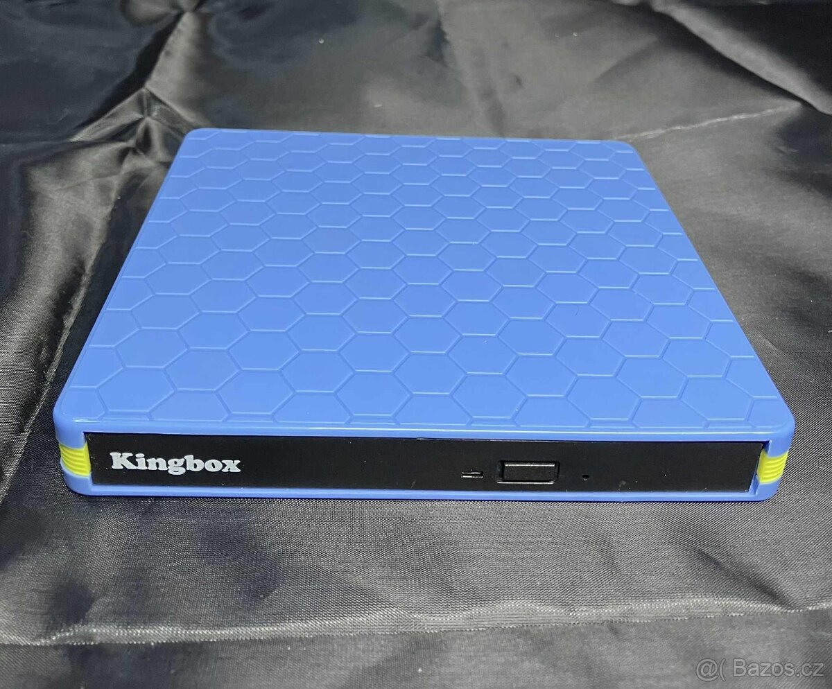 Externí DVD mechanika, Kingbox USB 3.0/Type C modrá - 2