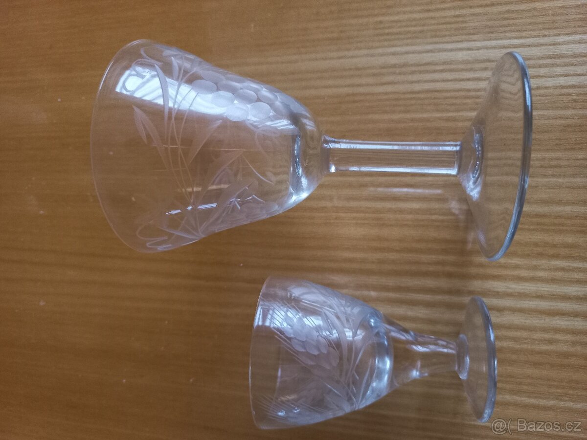 broušené skleničky - 2