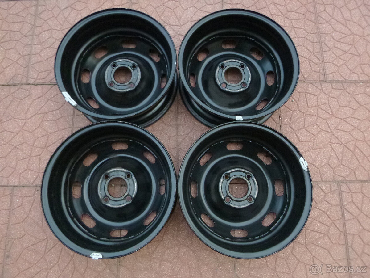 Plechové disky kola sada Citroen Peugeot 4x108 6Jx15 ET23 - 2