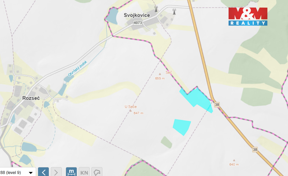 Prodej pole v Rozseči u Třeště a Svojkovicích - 2