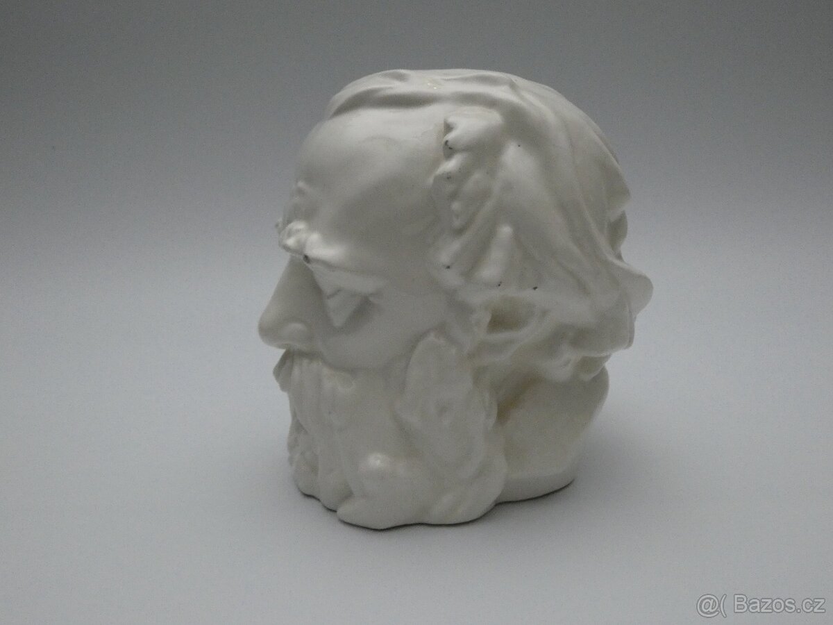 Starožitná socha – busta Jaroslav Vrchlický – Graniton - 2