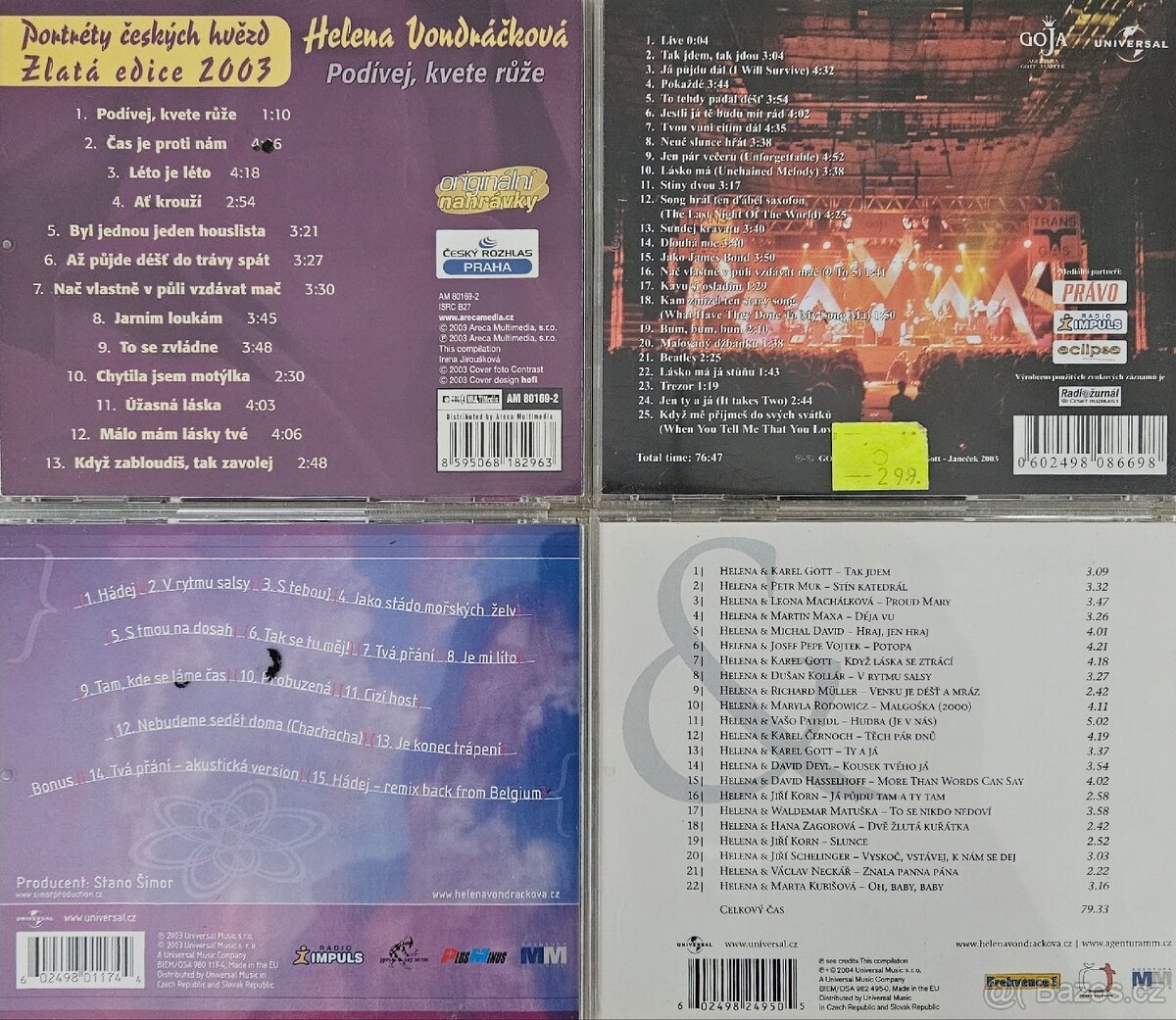 4xCD Helena Vondráčková - 2