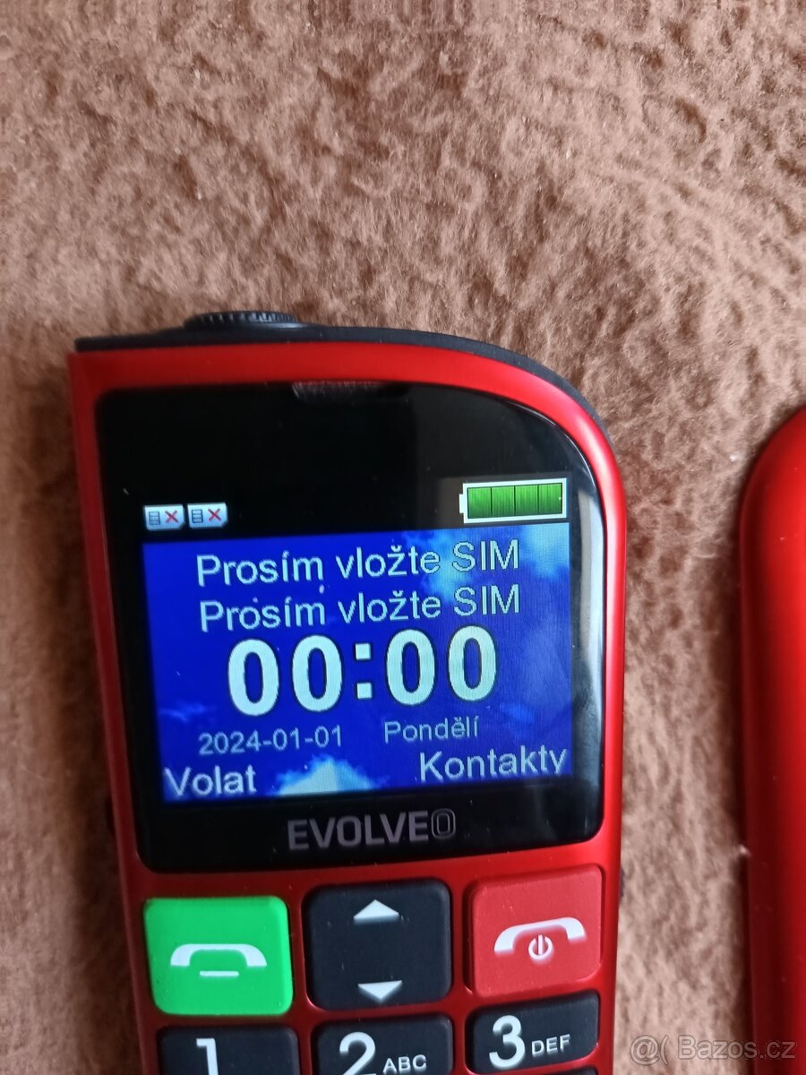 Easy phone FL červený. - 2