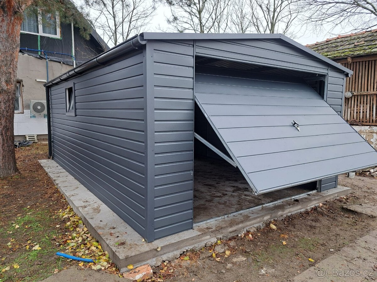 Plechová garáž 4×5 m - 2