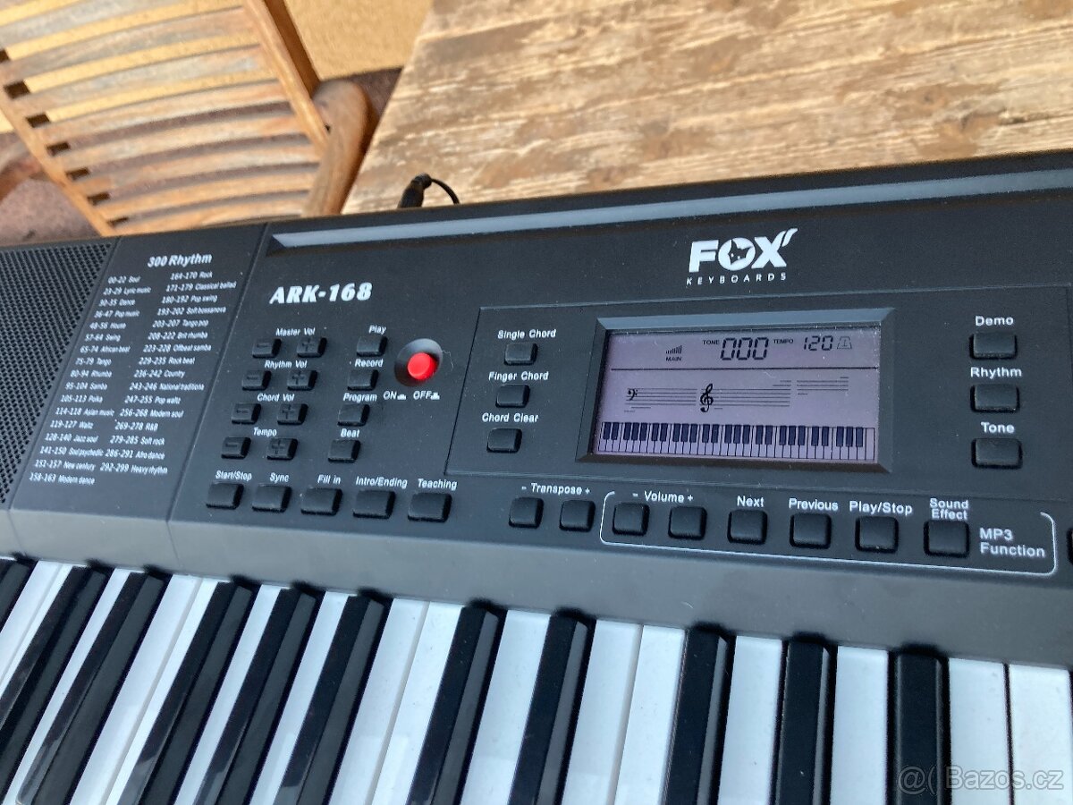 Klávesy Fox 168 BK + podstavec - 2