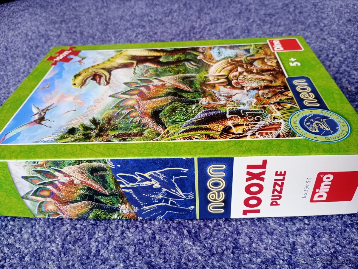 Neonově svítící puzzle s dinosaury - 2