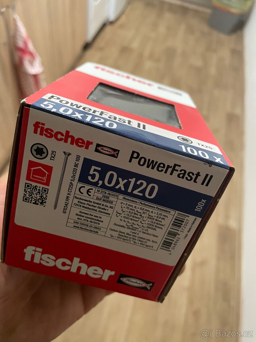 FISCHER —> Vruty 5,0 x 120 NOVÉ,NEROZBALENÉ - 2