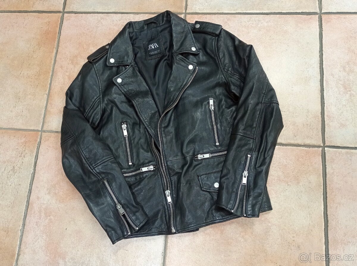 Kožený křivák Zara - M - jako nový - 2