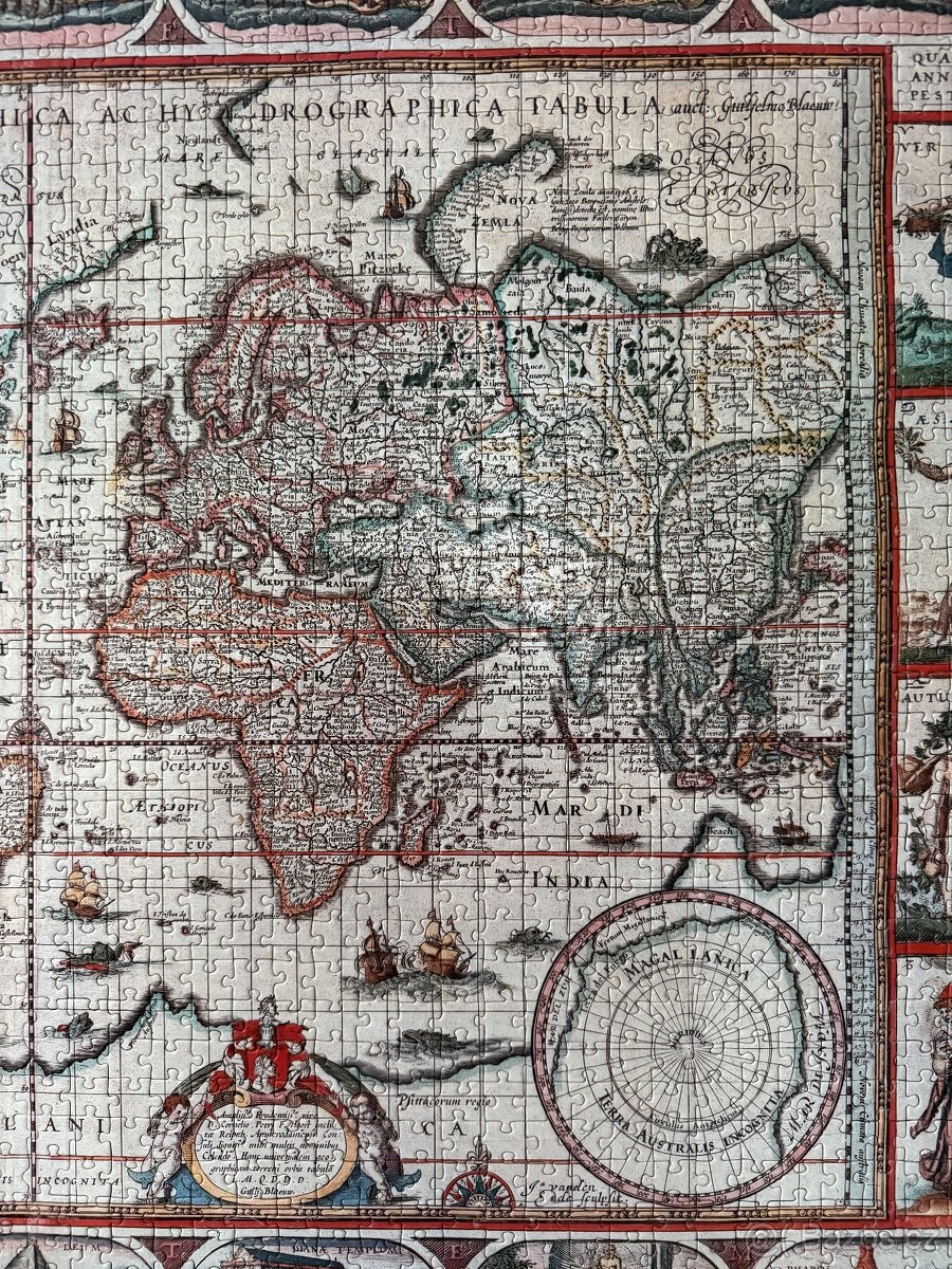 Puzzle historická mapa světa - 2