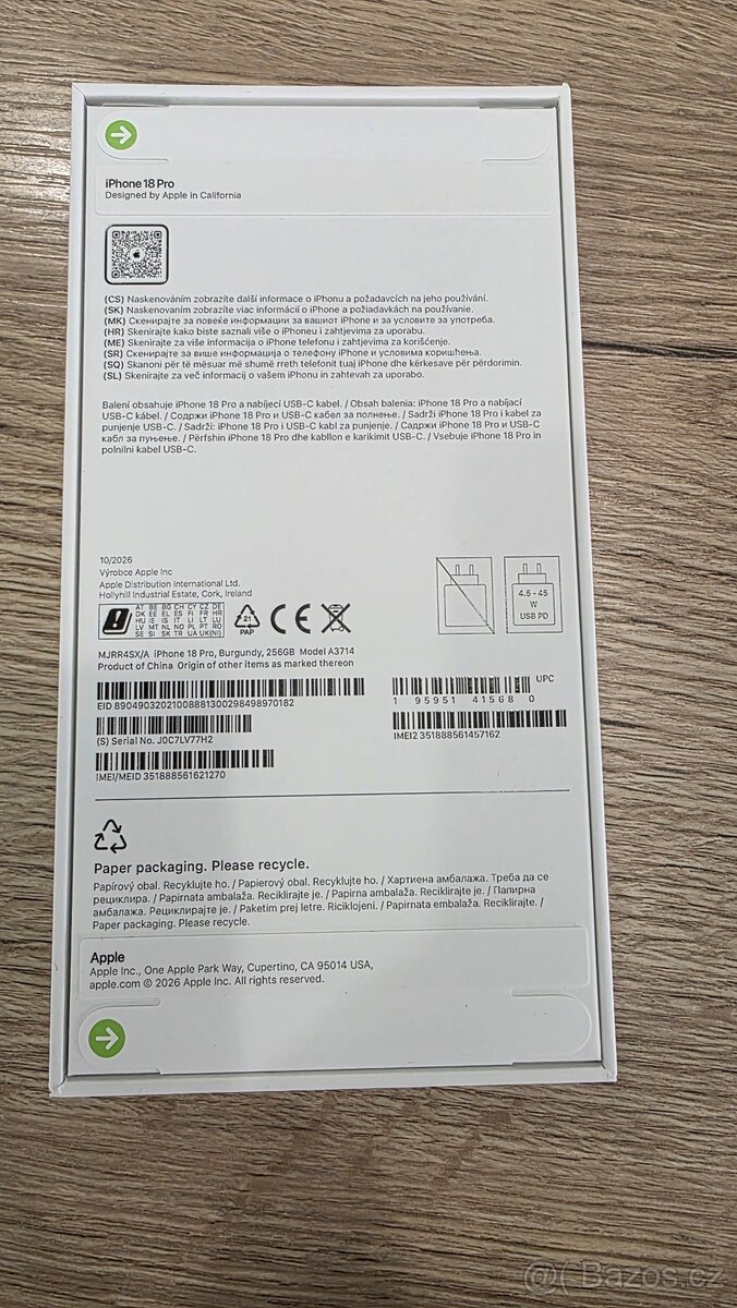 IPHONE 18 PRO 256 GB BORDÓ - 2