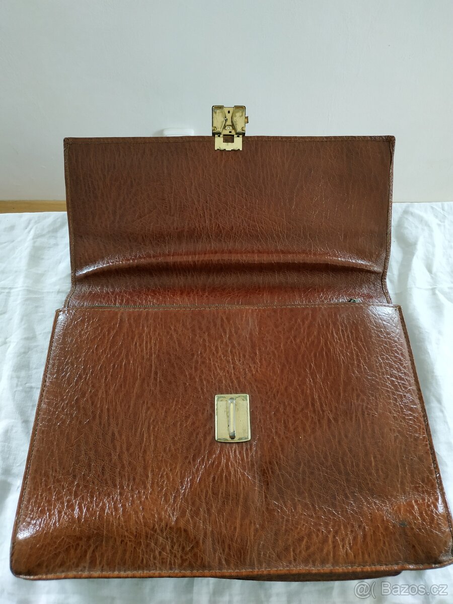 Kožená aktovka – kvalitní hnědá kůže - 2