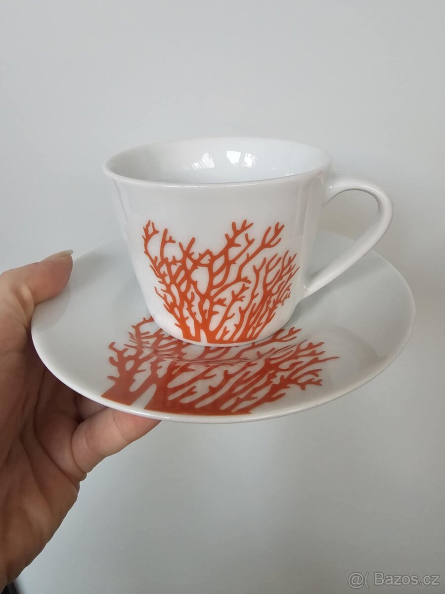 Porcelánový set s mořskými korály - 2