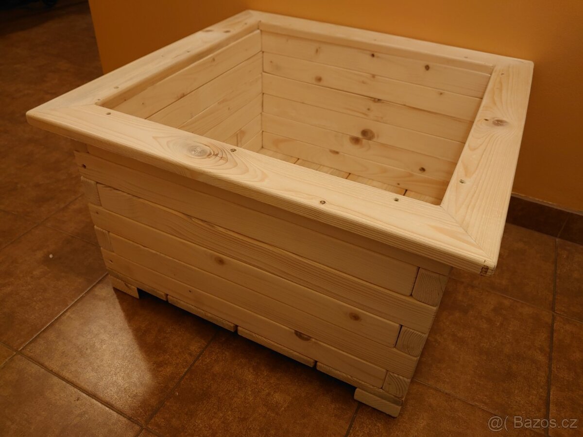 Masivní dřevěné květináče s límcem v42xs72xhl72cm - 2