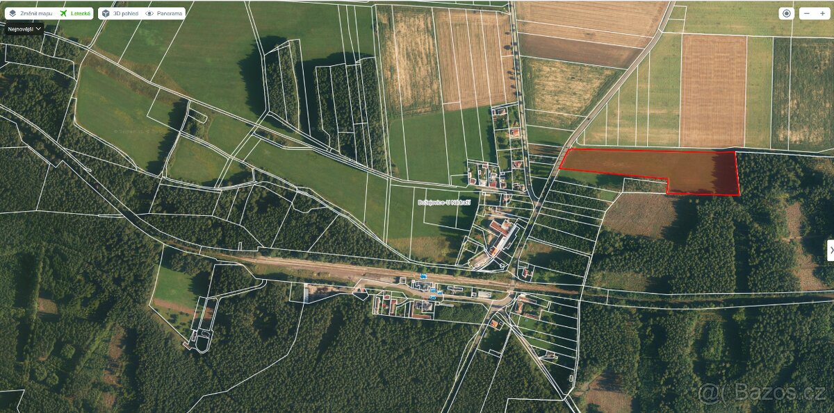 Prodám pozemek 21.848m2 orná půda Božejovice (Jistebnice) - 2