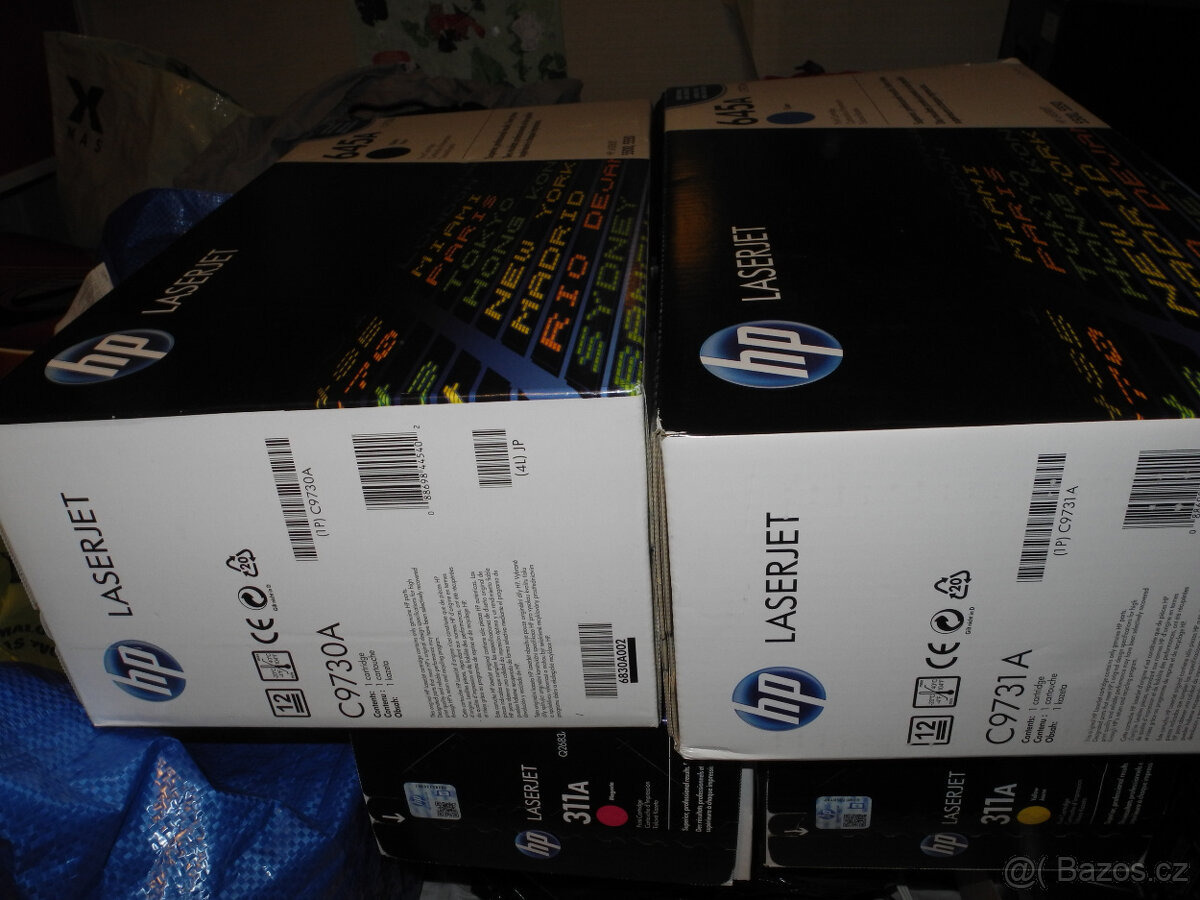 originální tonery HP Laser jet 645A , černá . modrá - 2