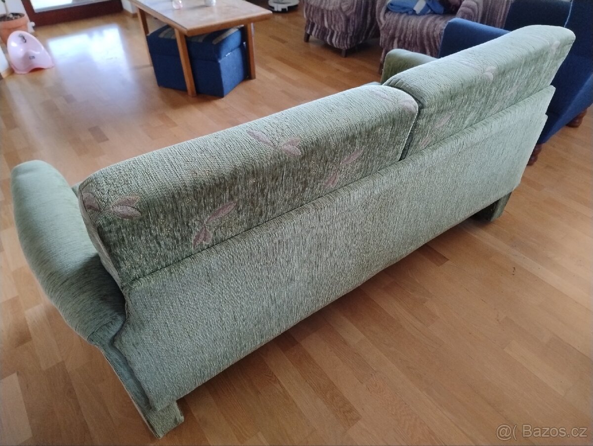 Rozkládací pohovka (gauč) zelená - 2