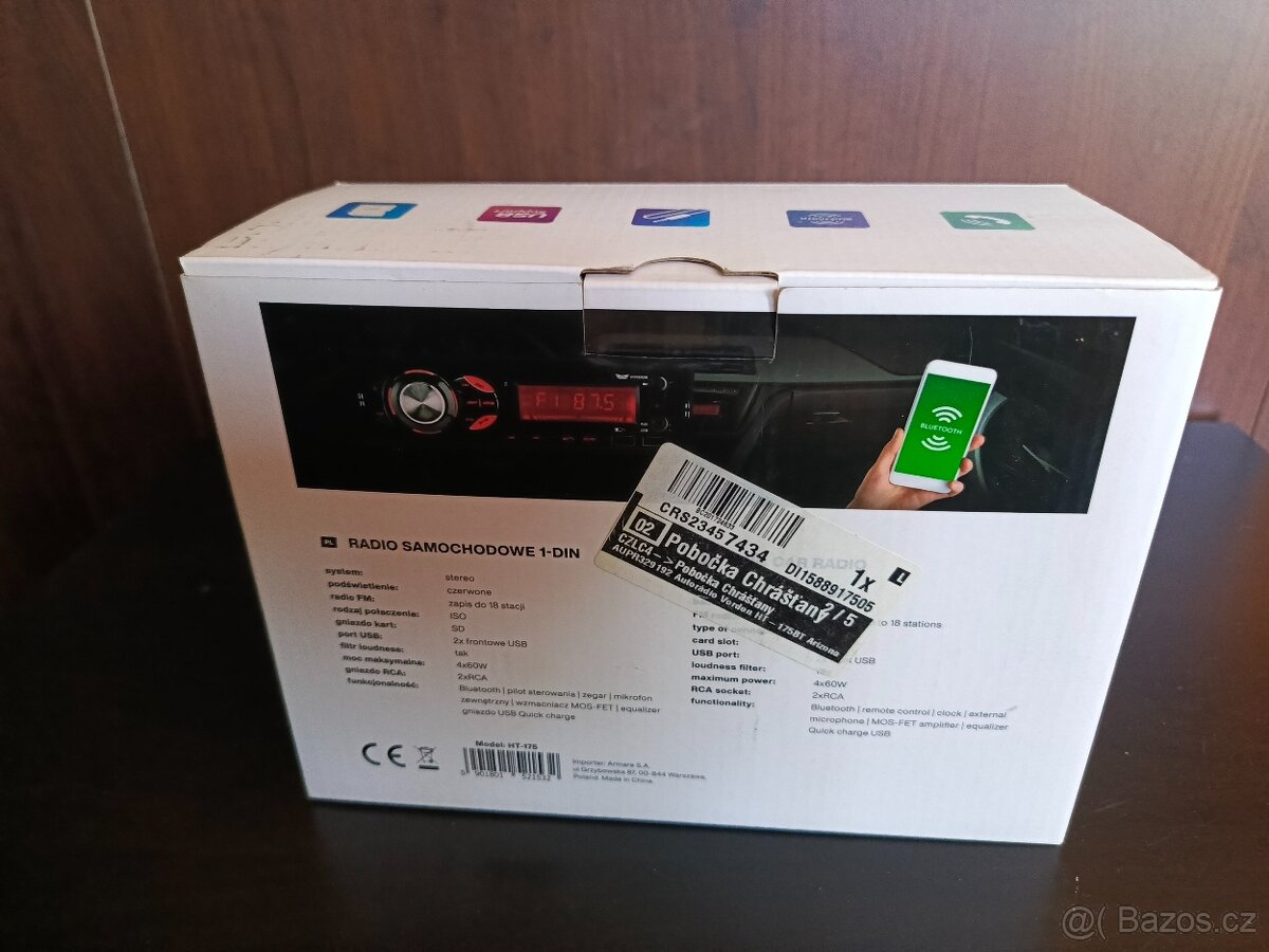 Autorádio Vordon HT-175BT Arizona. - 2