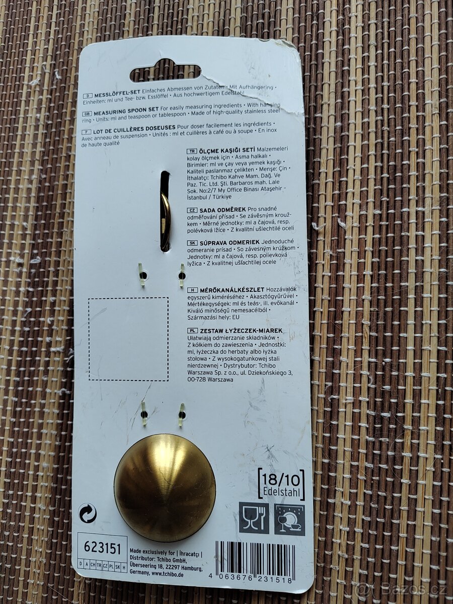 Set odměrek ve zlaté barvě - 2