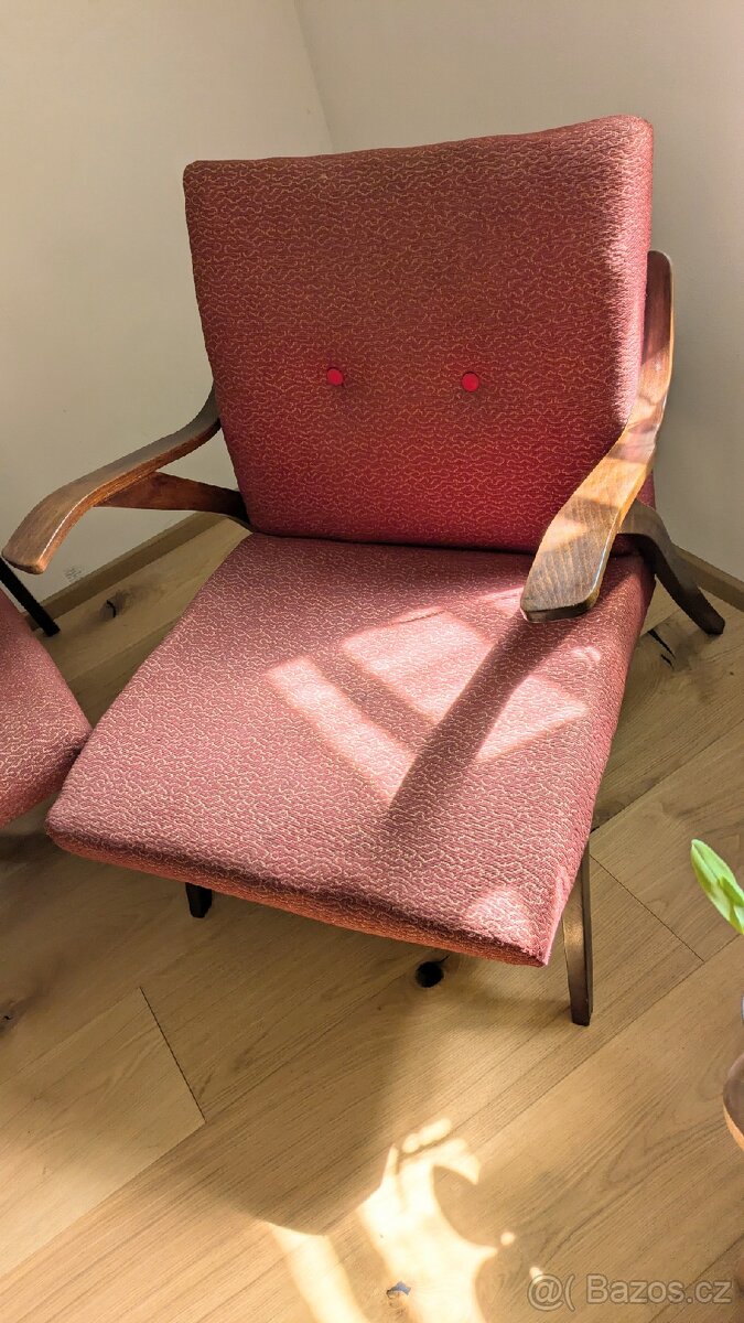 Starožitná párová křesla z ohýbaného dřeva - 2