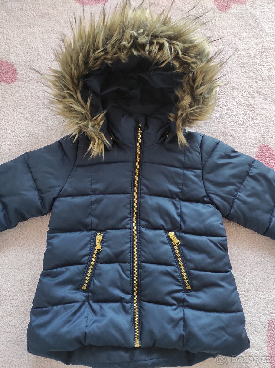 Dívčí zimní bunda HM (modrá), velikost 92 - 2