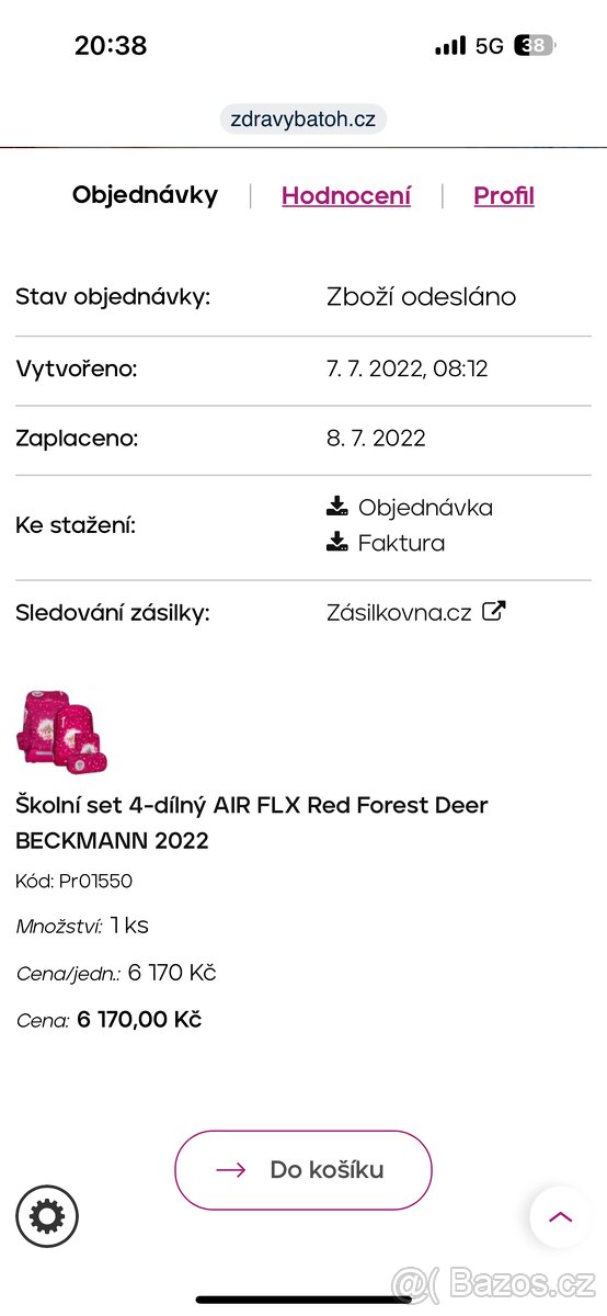 Beckmann školní aktovka/ set AIR RED FOREST DEER - 2