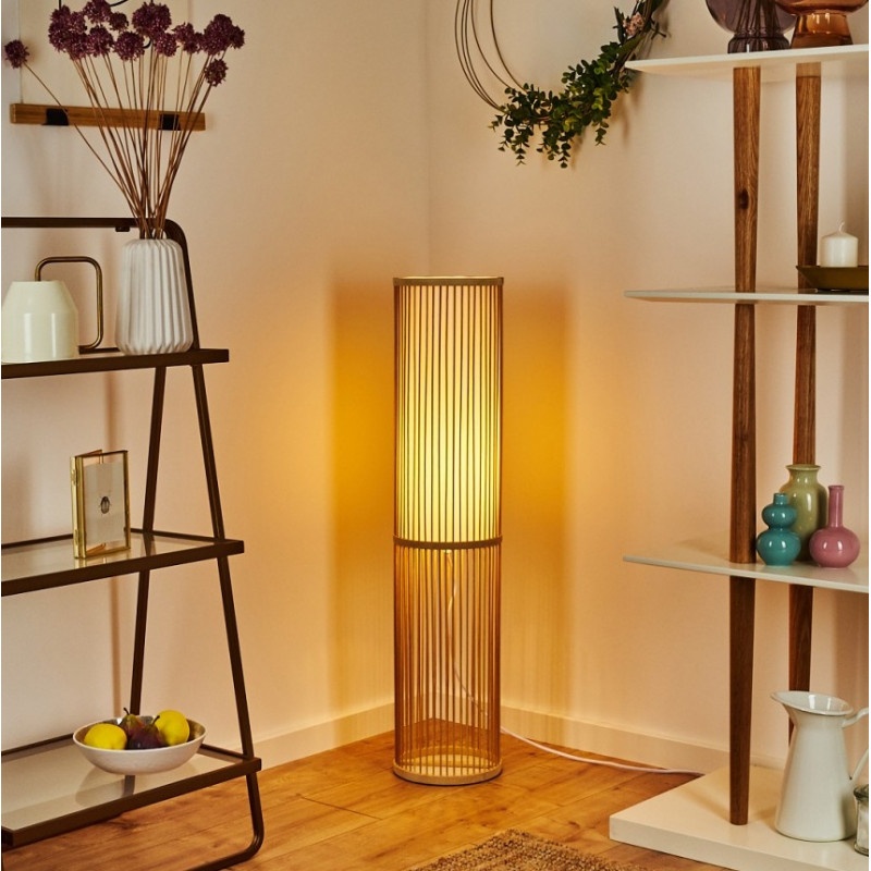 Stojací lampa Brilliant NORI BAMBUS + textilie
- 2