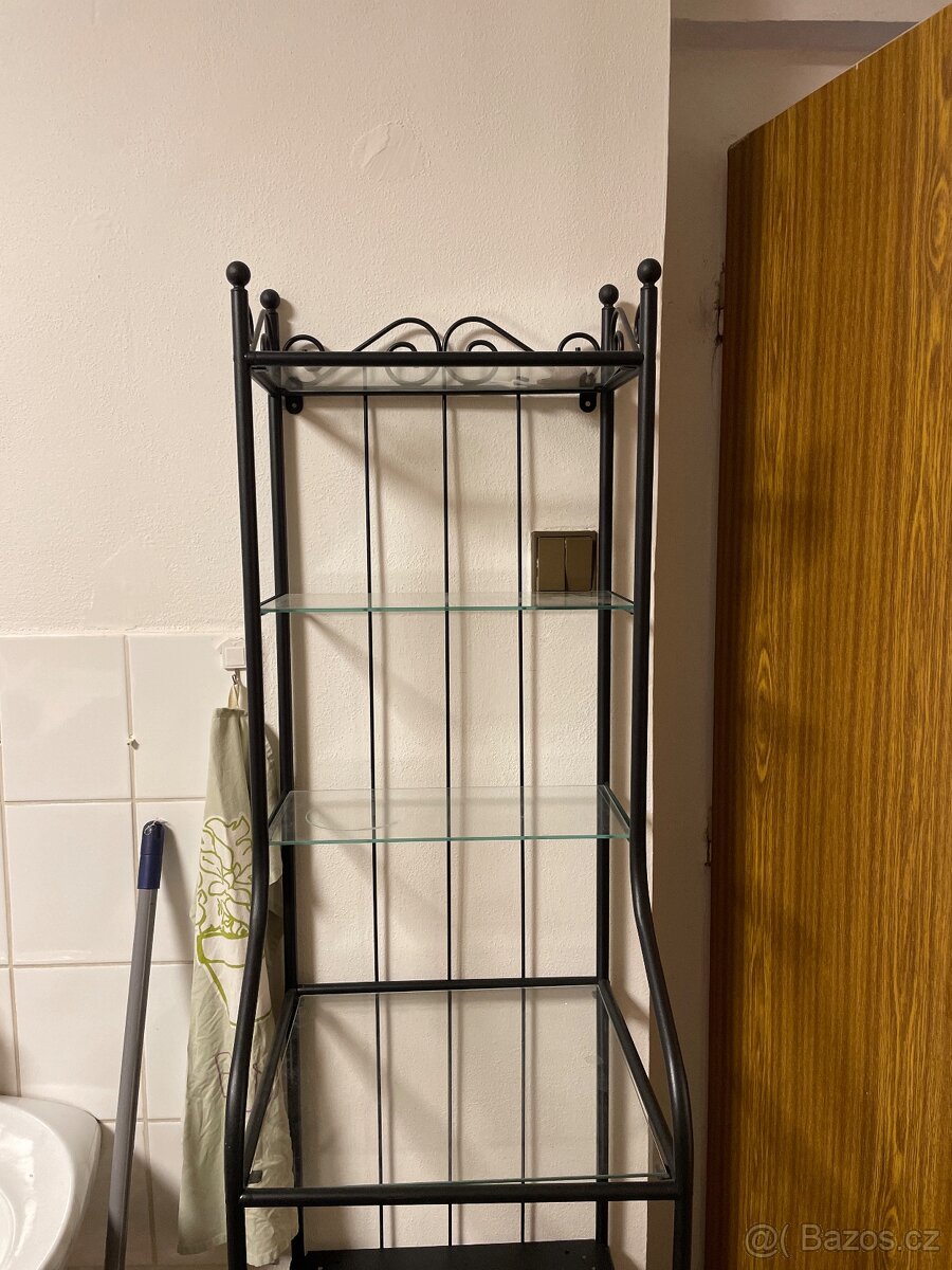 Koupelnový regál 2 ks kovový černý Ikea - 2