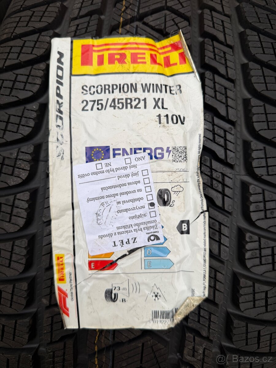 275/45 r21 XL 110V pouze 2ks Zimní Pirelli r.21-22 - 2